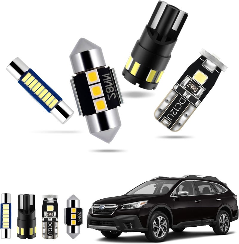 EASY EAGLE LED Interior Car Lights for Outback-2010-2020: 12 Piece Kit White LED Light Bulbs - Super Bright 6000K + Install Tool - Image 1